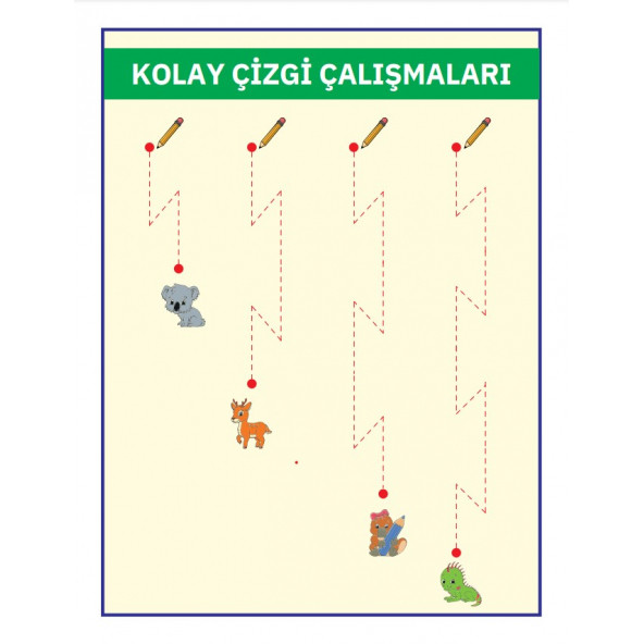Kolay Çizgi Çalışmaları YAZ SİL Kitabı - Resim 4