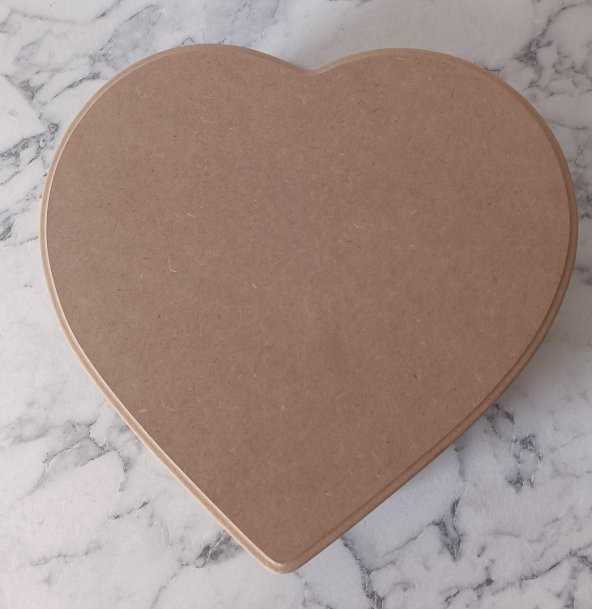 Hobi Adn 90200 Kalp Kutu Ahşap MDF HAM Model El Yapım - Resim 3