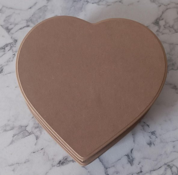 Hobi Adn 90200 Kalp Kutu Ahşap MDF HAM Model El Yapım - Resim 4