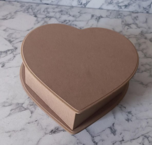 Hobi Adn 90200 Kalp Kutu Ahşap MDF HAM Model El Yapım - Resim 7