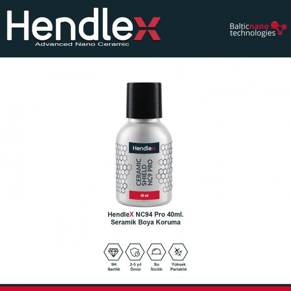 HENDLEX Seramik Boya Koruma / NC9 Pro 40ml sise - Resim 2