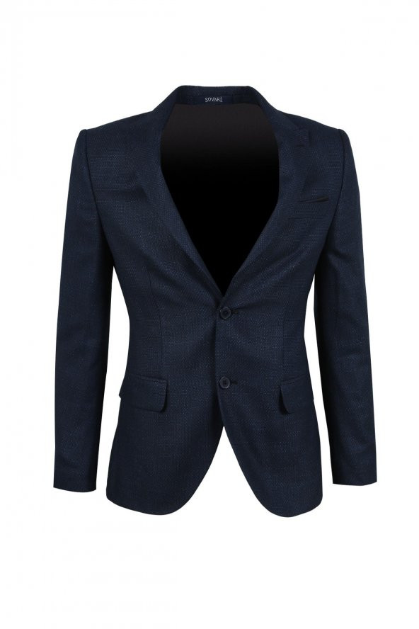 Normal Bel Slim Fit Mavi Erkek Takım Elbise Tk1006900247 ürün görseli 1