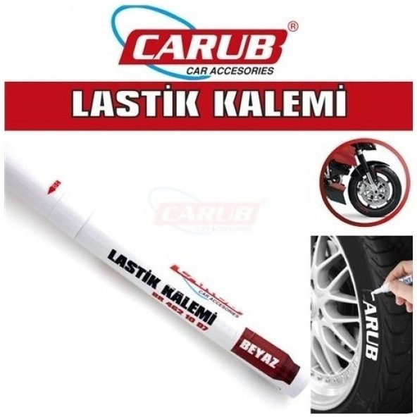 Carub Lastik Yazma Kalemi Lastik Boya Kalemi Beyaz ürün görseli 1