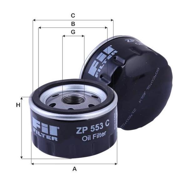 FİL ZP553C YAĞ FİLTRESİ RENAULT R12 R9 R19 TOROS CLİO KANGO MEGANE ürün görseli 1