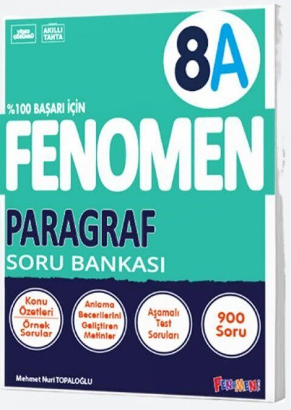 8. Sınıf Paragraf A Fenomen Soru Bankası Fenomen Okul Yayınları ürün görseli 1