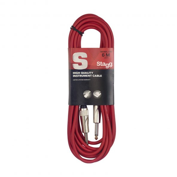 STAGG ENSTRÜMAN KABLOSU KUMAŞ 6M SGC6VT RD - Resim 2