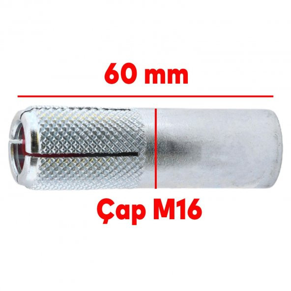 Çakma Çelik Dübel M16 - Resim 2