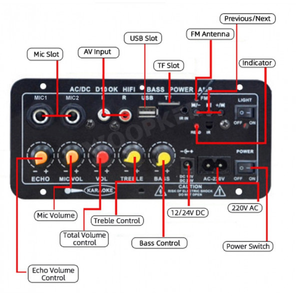 Oto&Motorsiklet&Ev Subwoofer Amfi-Equalizer - Resim 3