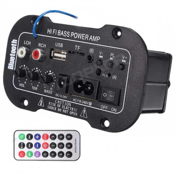 Oto/Motorsiklet/Ev S5 Mini Bass Amfi+Kumanda ürün görseli 1