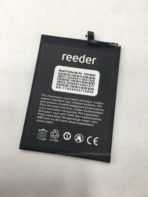 Reeder P13 Blue Max Pro Batarya ürün görseli 1