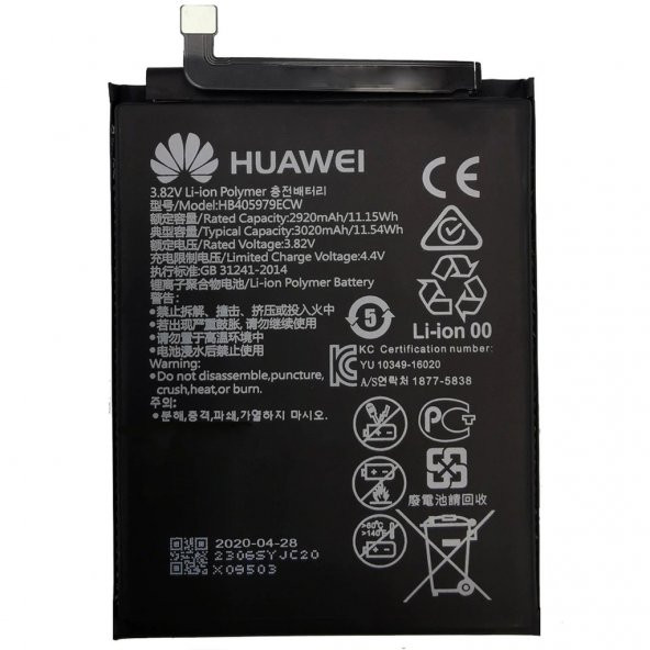 Huawei Y6 Prime 2019 (HB405979ECW) Batarya Pil 2920 mAh ürün görseli 1