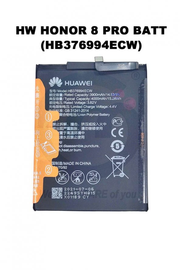 Huawei Honor V9 Hb376994Ecw Batarya Pil ürün görseli 1