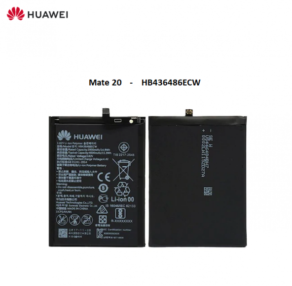 Huawei Mate 20 Batarya - 4000 Mah Hb436486Ecw ürün görseli 1
