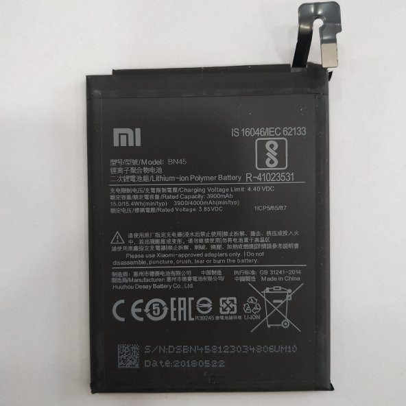 Xiaomi Bn45 Note 5 Pro Batarya ürün görseli 1