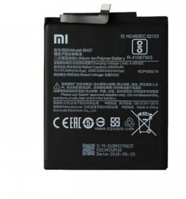 Xiaomi Redmi 6/ Redmi 6A Bn37 Batarya Pil ürün görseli 1
