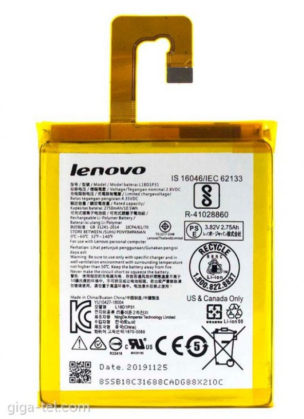 Lenovo Tab E7 Tb-7104F Tb-7104L L18D1P31 Tablet Batarya Pil ürün görseli 1