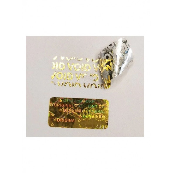 98 adet 1x2cm  Altın Hologramlı Garanti Etiketi Seri Numaralı ürün görseli 1
