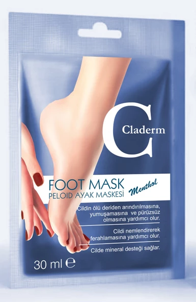 CLADERM PELOID AYAK MASKESİ 30ML. MENTHOL ürün görseli 1