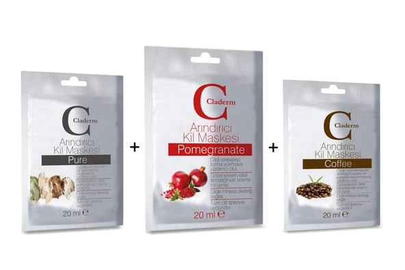 Claderm 20 ml (Pure-Pomegranate-Coffee) Avantaj Paketi ürün görseli 1