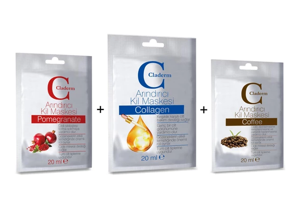 Claderm 20 ml (Pomegranate-Collagen-Coffee) Avantaj Paketi ürün görseli 1