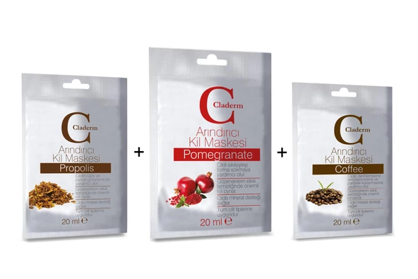 Claderm 20 ml (Propolis-Pomegranate-Coffee) Avantaj Paketi ürün görseli 1