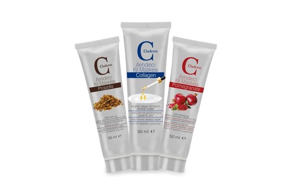Claderm 50ml 3'lü (Propolis-Collagen-Pomegranate) Avantaj Paketi ürün görseli 1