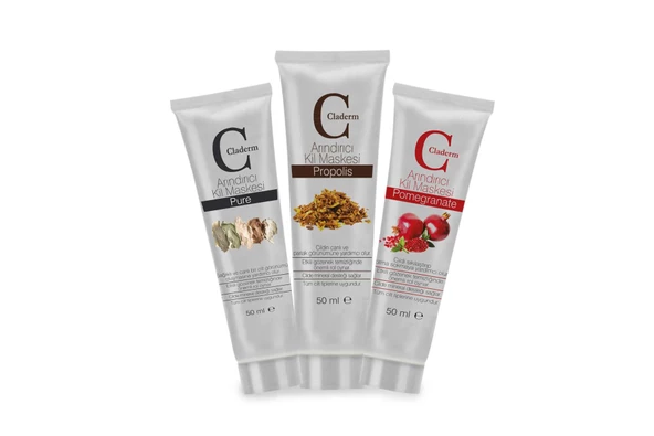 Claderm 50ml 3'lü (Pure-Propolis-Pomegranate) Avantaj Paketi ürün görseli 1
