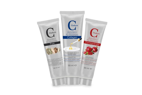 Claderm 50ml 3'lü (Pure-Collagen-Pomegranate) Avantaj Paketi ürün görseli 1