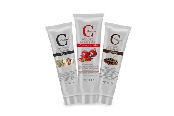 Claderm 50ml 3'lü (Pure-Pomegranate-Coffee) Avantaj Paketi ürün görseli 1