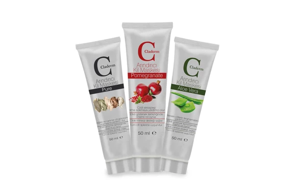 Claderm 50ml 3'lü (Pure-Pomegranate-Aloe Vera) Avantaj Paketi ürün görseli 1