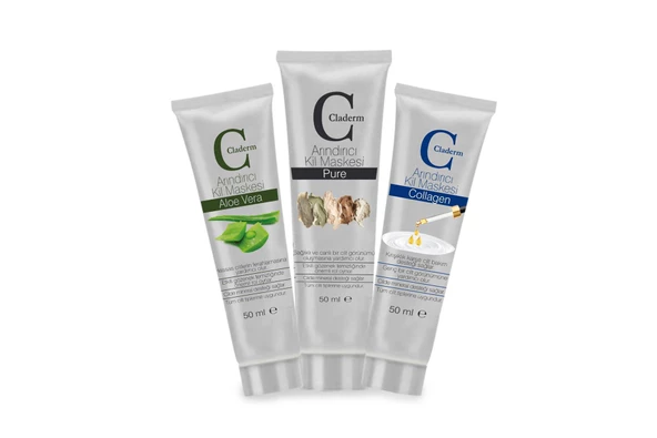Claderm 50ml 3'lü (Aloe Vera-Pure-Collagen) Avantaj Paketi ürün görseli 1