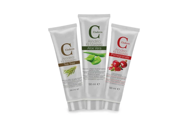 Claderm 50ml 3'lü (Tea Tree-Aloe Vera-Pomegranate) Avantaj Paketi ürün görseli 1