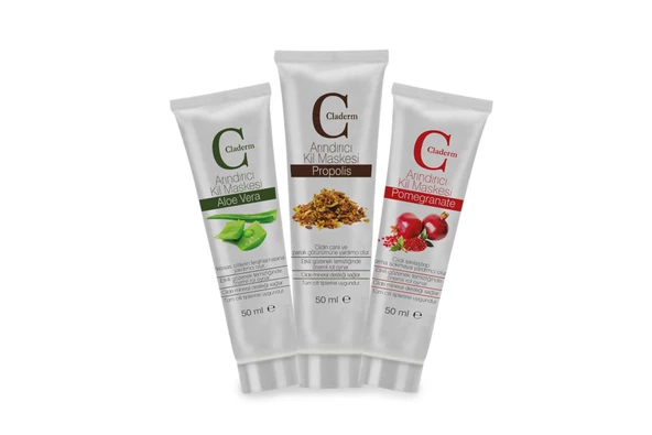 Claderm 50ml 3'lü (Aloe Vera-Propolis-Pomegranate) Avantaj Paketi ürün görseli 1