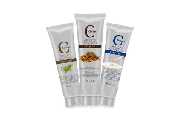 Claderm 50ml 3'lü (Tea Tree-Propolis-Collagen) Avantaj Paketi ürün görseli 1