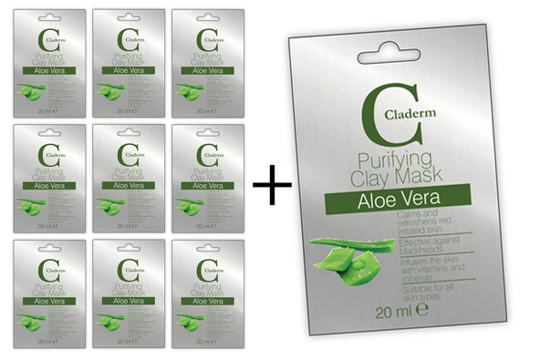 Claderm Aloe Vera 20ml 10 'lu Avantaj Paketi ürün görseli 1
