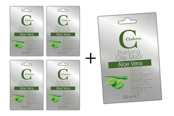 Claderm Aloe Vera 20ml 5 'li Avantaj Paketi ürün görseli 1