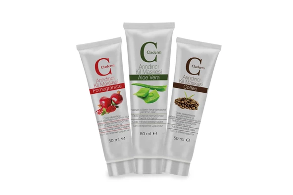 Claderm 50ml 3'lü (Pomegranate-Aloe Vera-Coffee) Avantaj Paketi ürün görseli 1