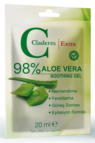 Claderm Aloe Vera Soothing Gel 20ml. ürün görseli 1