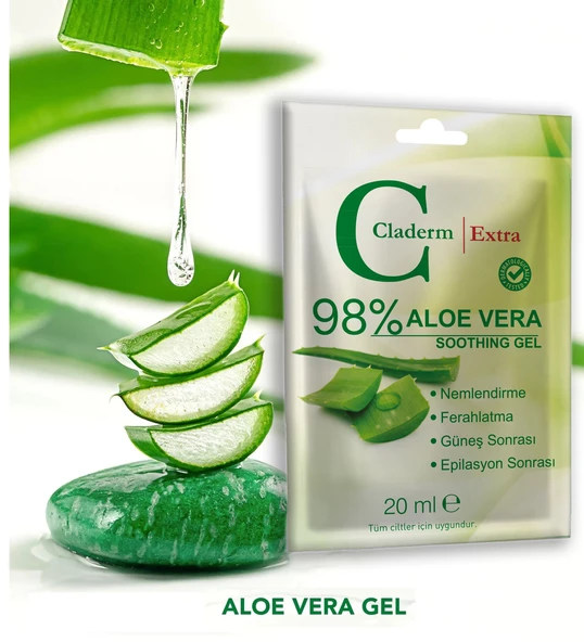 Claderm Aloe Vera Soothing Gel 20ml. - Resim 2