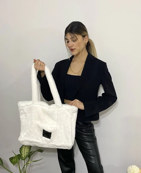 LuLuYen Peluş Çanta 2025 Sonbahar Kış Sezonu Yeni Moda Çok Şık Trend Yumuşacık Omuz Çantası ürün görseli 1