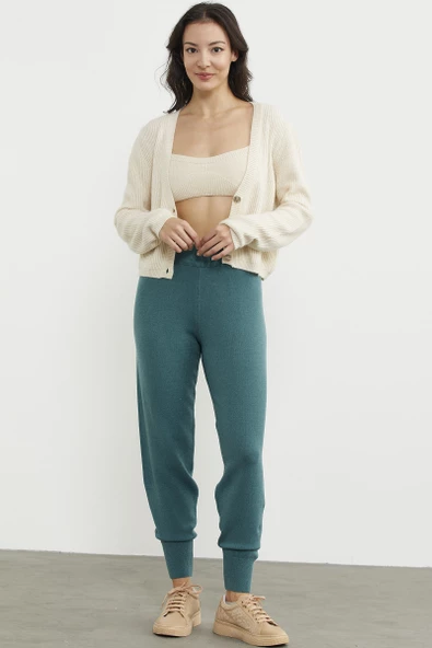 Jogger Triko Pantolon - Yeşil ürün görseli 1