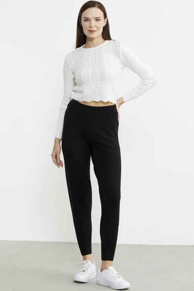 Jogger Triko Pantolon - Siyah ürün görseli 1