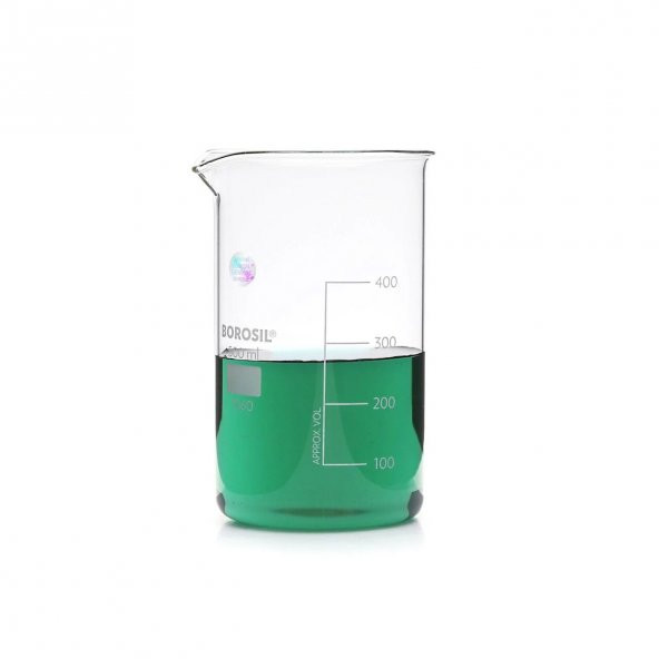 Cam Beher 500 ml - Uzun Form Isıya ve Kimyasala Dayanıklı Beaker ürün görseli 1