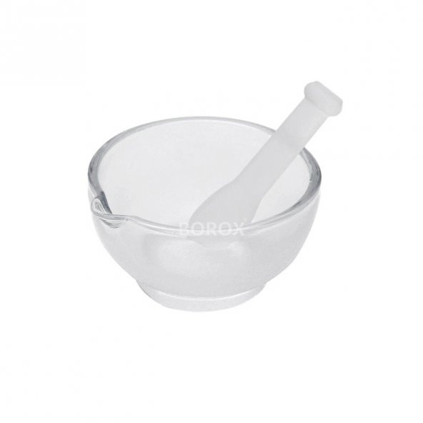 Cam Havan Tokmaklı 120 mm - Havan ve Eli - 1 Set Paket -  Isı ve Kimyasala Dayanıklı ürün görseli 1
