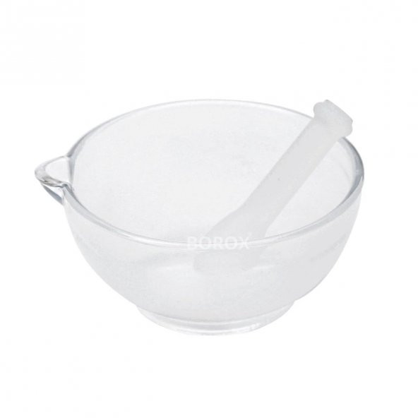 Cam Havan Tokmaklı 180 mm - Havan ve Eli - 1 Set Paket - Isı ve Kimyasala Dayanıklı ürün görseli 1