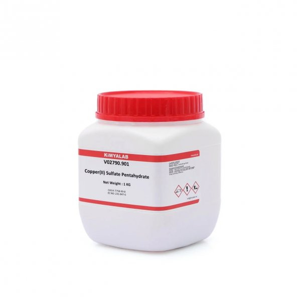 Bakır II Sülfat Pentahidrat - 1 kg/HDPE Şişe - CAS No : 7758-99-8 ürün görseli 1