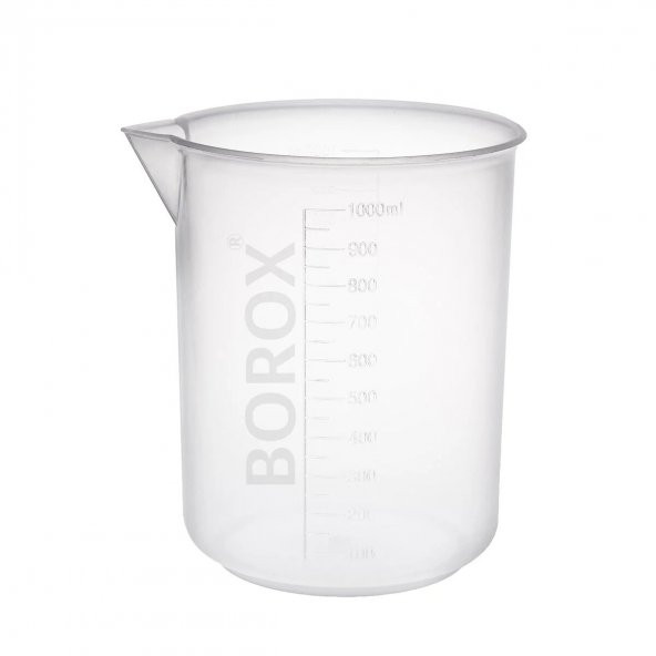 Plastik Beher 1000ml - Kabartma Dereceli Ölçülü-  Kırılmaya Dayanıklı Kalın Duvarlı -  Sıfır Ürün ürün görseli 1