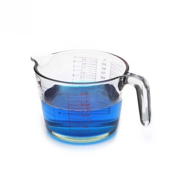 Kulplu Cam Beher 1000 mL -  Isıya Dayanıklı Ölçü Kabı ürün görseli 1