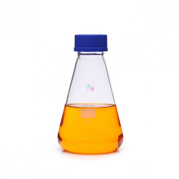 Cam Erlen 500 ml - Kapaklı - %100 Borosilikat (Isıya ve Kimyasala Dayanıklı Cam) 1 Adet ürün görseli 1