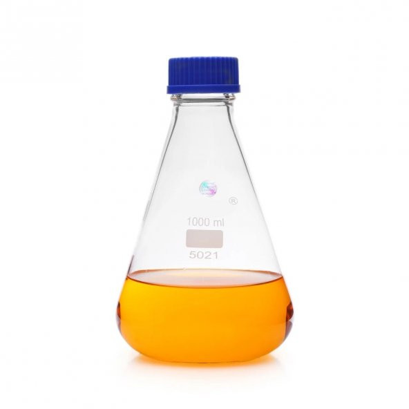 Cam Erlen 1000 ml - Kapaklı - %100 Borosilikat (Isıya ve Kimyasala Dayanıklı Cam) 1 Adet ürün görseli 1